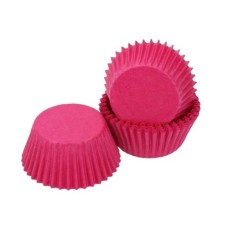 Cupcake cups - vormpjes 50mm roze fuchsia 60st